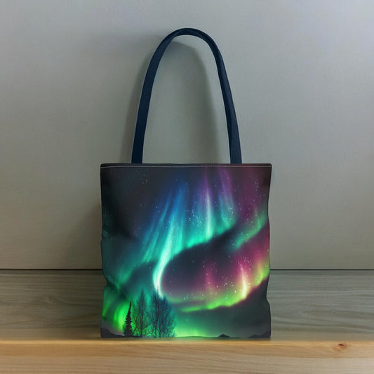 Aurora Borealis Tote Bag (AOP) - Northern Lights Bag