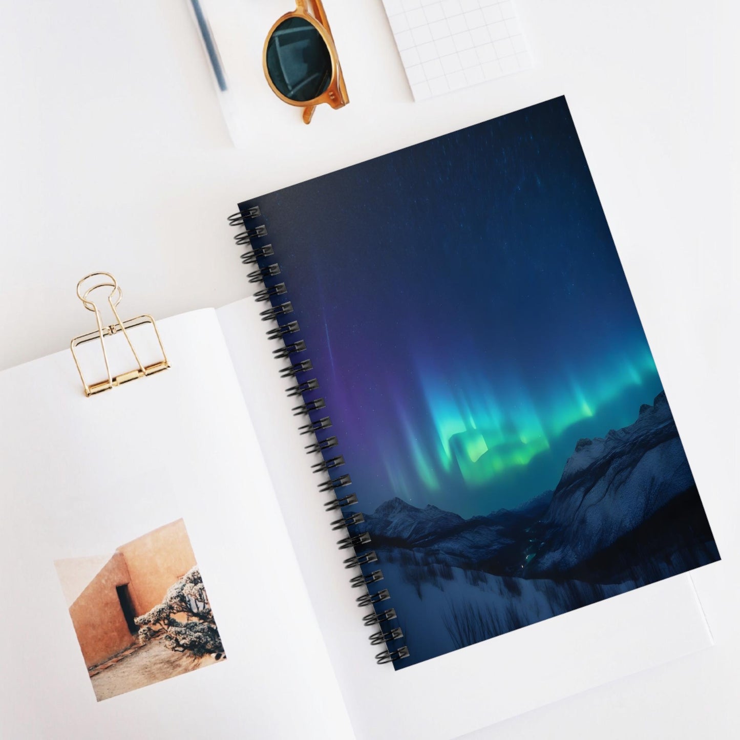 Unique Aurora Borealis Spiral Notebook Ruled Line - Personalized Northern Light View - Stationary Accessories - Perfect Aurora Lovers Gift 33