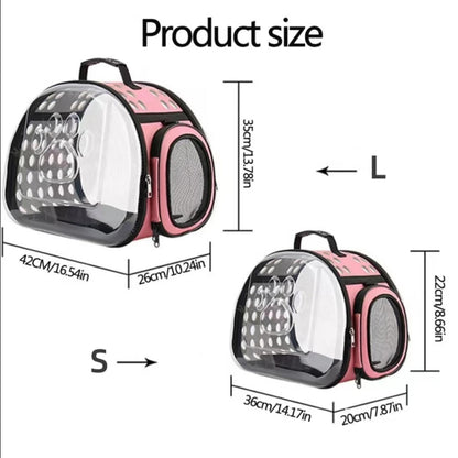 Purrfectly Portable Pet Shoulder Bag for Stylish Outdoor Adventures - A Transparent Capsule of Comfort and Breathability - Puppy & Kitten Handbag