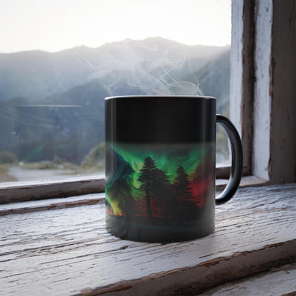 Enchanting Aurora Borealis Heat Sensitive Mug - Northern Lights Magic Color Morphing Mug 11oz - Heat Reactive Night Sky Coffee Cup - Perfect Gift for Nature Lovers 19