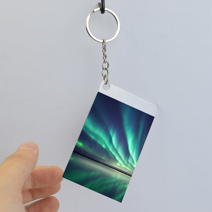 Unique Aurora Borealis Acrylic Keyring - Northern Light Jewelry - 1-sided Acrylic Key Chain - Perfect Aurora Lovers Gift 3