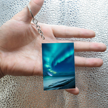 Unique Aurora Borealis Acrylic Keyring - Northern Light Jewelry - 1-sided Acrylic Key Chain - Perfect Aurora Lovers Gift 3