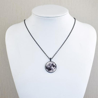 Unique Galaxy Solar System Black Necklace - Universe Jewelry - Glass Dome Pendent Necklace - Perfect Astronomy Lovers Gift