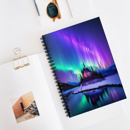 Unique Aurora Borealis Spiral Notebook Ruled Line - Personalized Northern Light View - Stationary Accessories - Perfect Aurora Lovers Gift 31