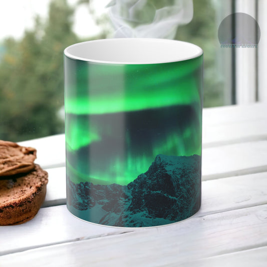 Enchanting Aurora Borealis Heat Sensitive Mug - Northern Lights Magic Color Morphing Mug 11oz - Heat Reactive Night Sky Coffee Cup - Perfect Gift for Nature Lovers 7