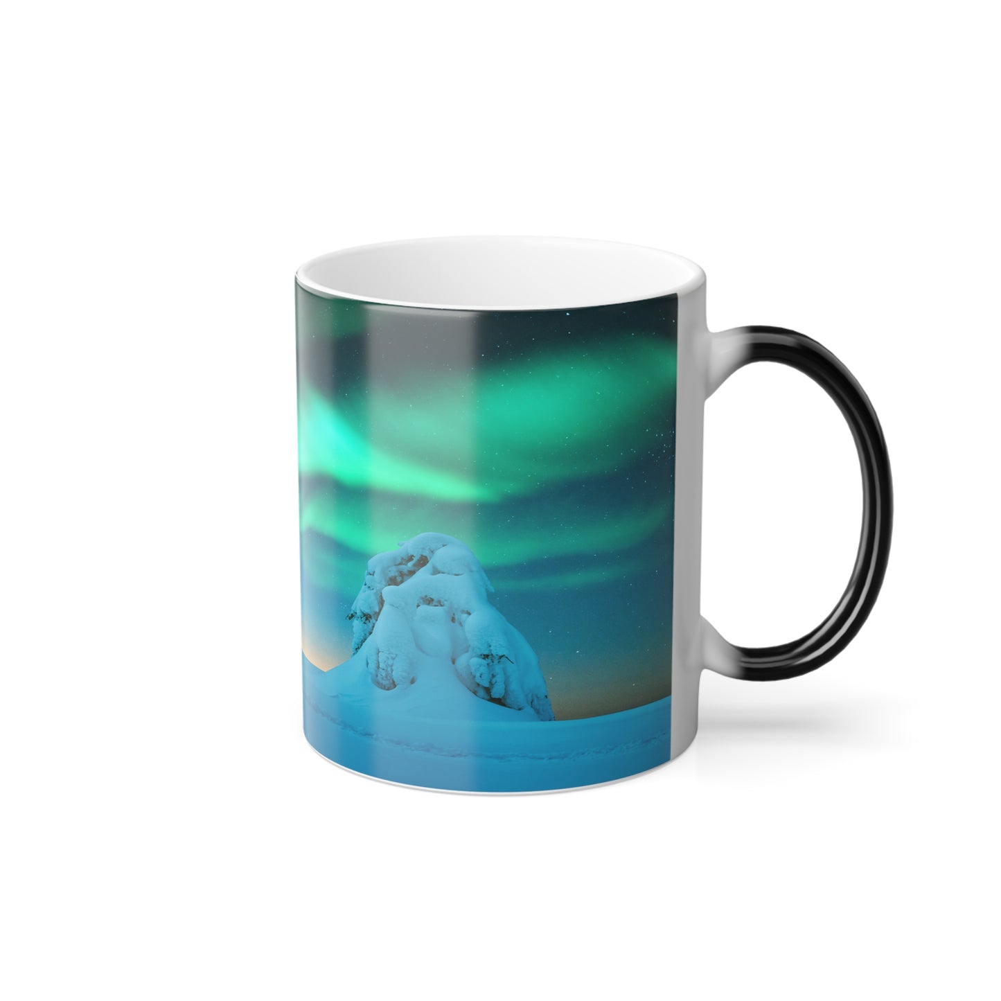 Enchanting Aurora Borealis Heat Sensitive Mug - Northern Lights Magic Color Morphing Mug 11oz - Heat Reactive Night Sky Coffee Cup - Perfect Gift for Nature Lovers 5