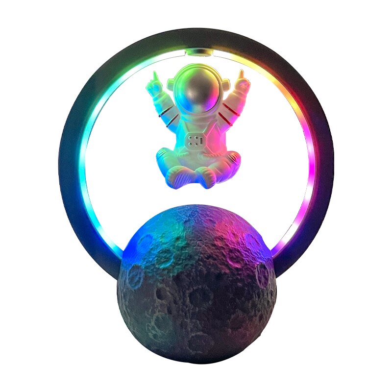 Astronaut Night Lights Magnetic Levitation Table Lamp with Bluetooth Speaker RGB Ambient Light For kid Bedroom Decor Gift