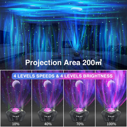 LED Galaxy Projector Star Night Light with Bluetooth Speaker Aurora Projector Lamp for Kids Bedroom Home Decor Gift Nightlights
