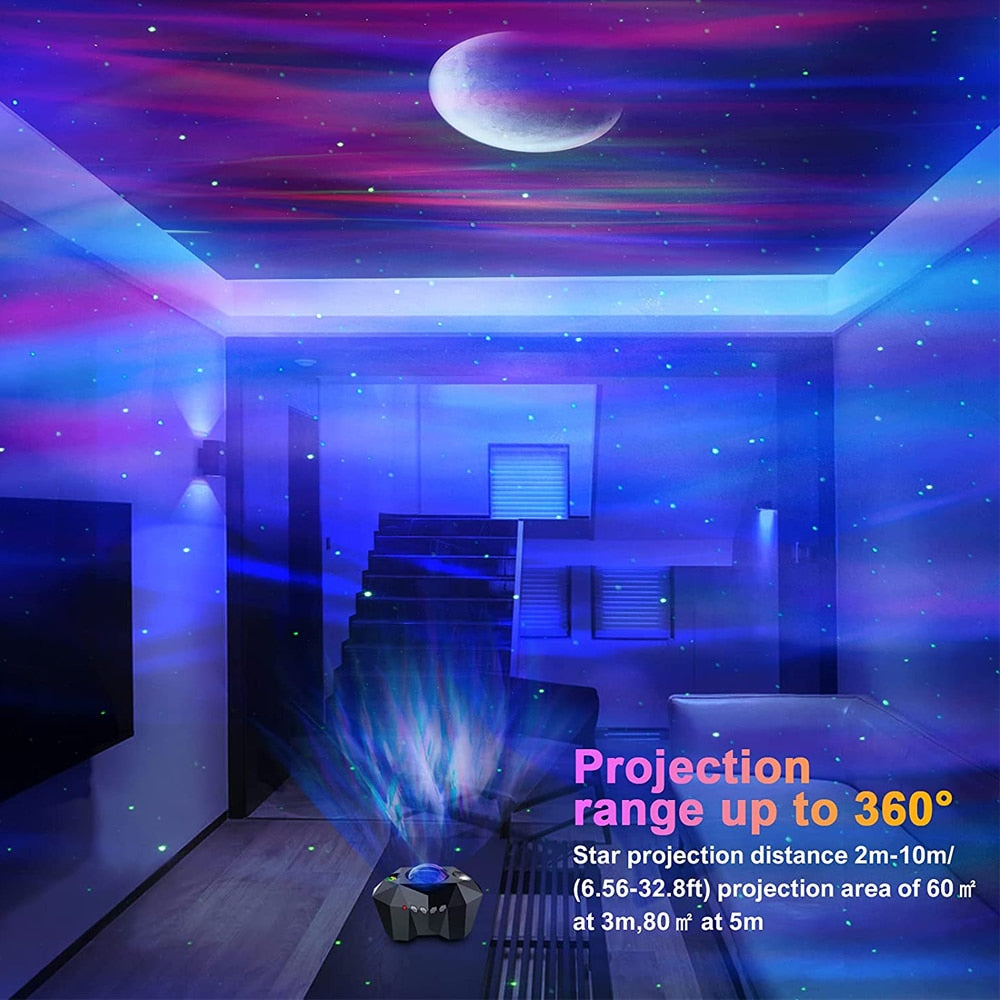 Aurora Star Light Projector with Moon Galaxy Night Lights with Remote Control Gift for Kids Sky Lamp Bluetooth Projection Lamps