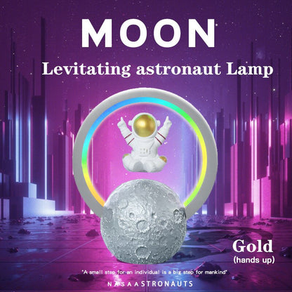 Astronaut Night Lights Magnetic Levitation Table Lamp with Bluetooth Speaker RGB Ambient Light For kid Bedroom Decor Gift