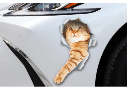 Car Stickers Creative 3D Cat Funny Car Body Scratch Masking Stickers Animal Styling Stickers Decoration Car Accessories