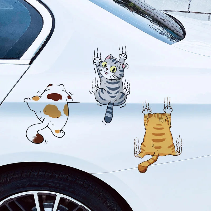 Car Sticker Funny Pet Cat Climbing Cats Animal Styling Stickers Car Body Decoration Creative Decals Car Auto Decor Accessories