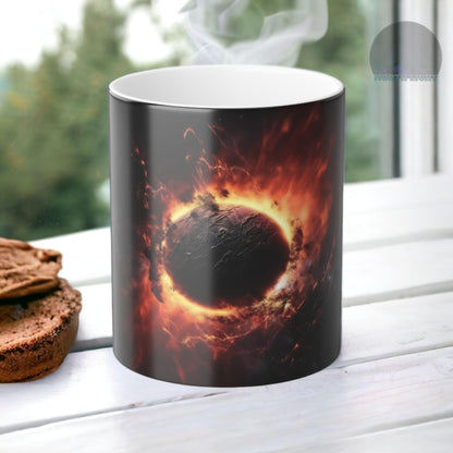 Enchanting Universe Cosmos Heat Sensitive Mug - Solar System Magic Color Morphing Mug 11oz - Heat Reactive Night Sky Coffee Cup - Perfect Gift for Astronomy Lovers