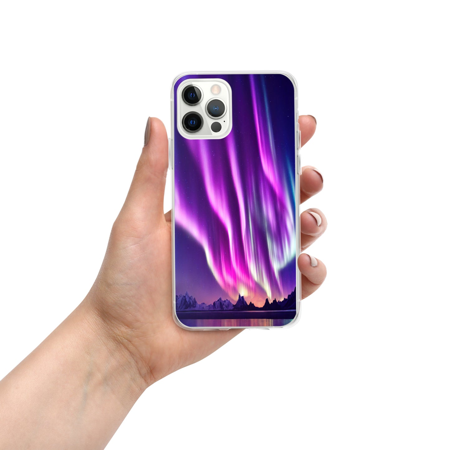 Unique Aurora Borealis iPhone Cover Case - Northern Light Phone Cover Case - Clear Case for iPhone - Perfect Aurora Lovers Gift 1