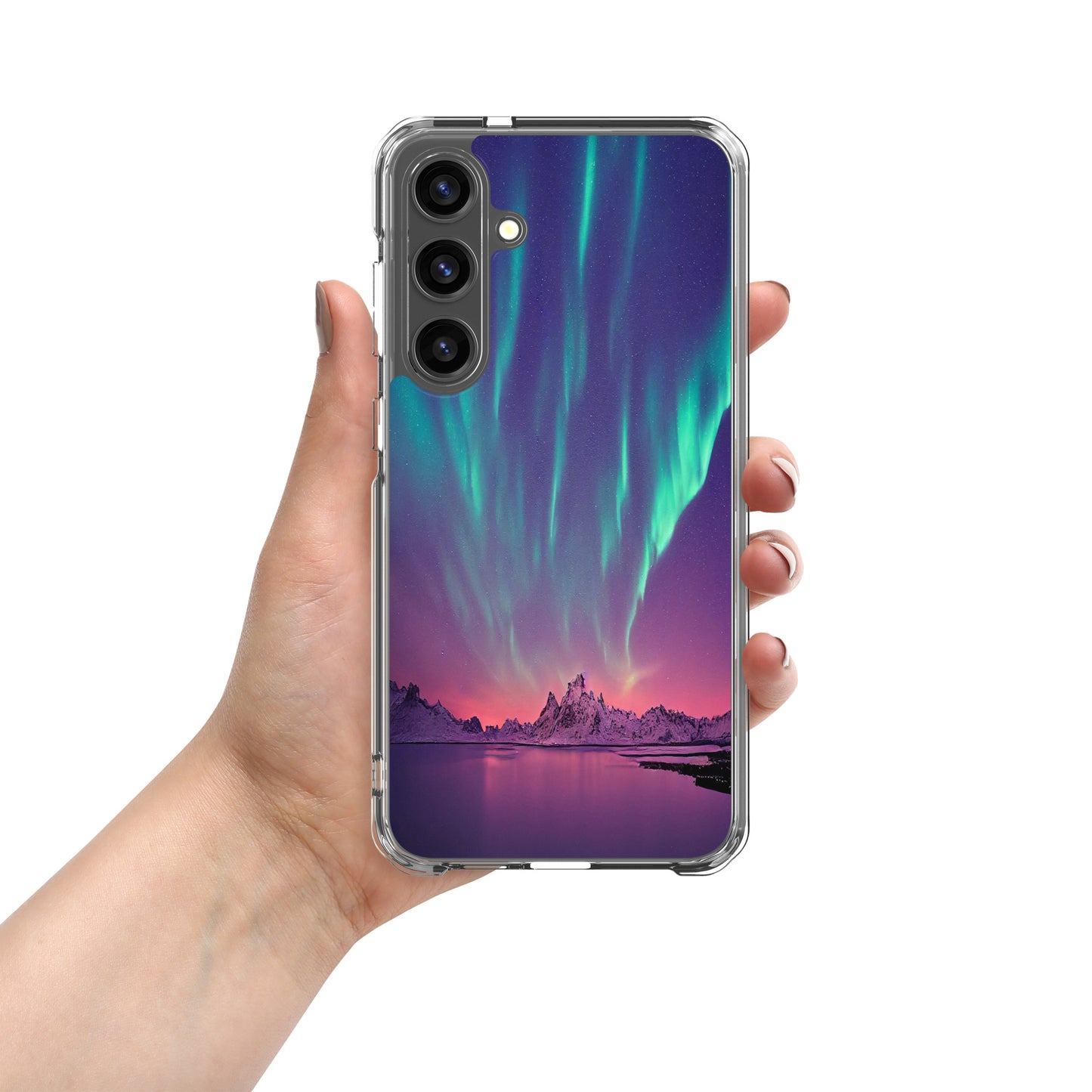 Unique Aurora Borealis Samsung Cover Case - Northern Light Phone Cover Case - Clear Case for Samsung Galaxy - Perfect Aurora Lovers Gift 2