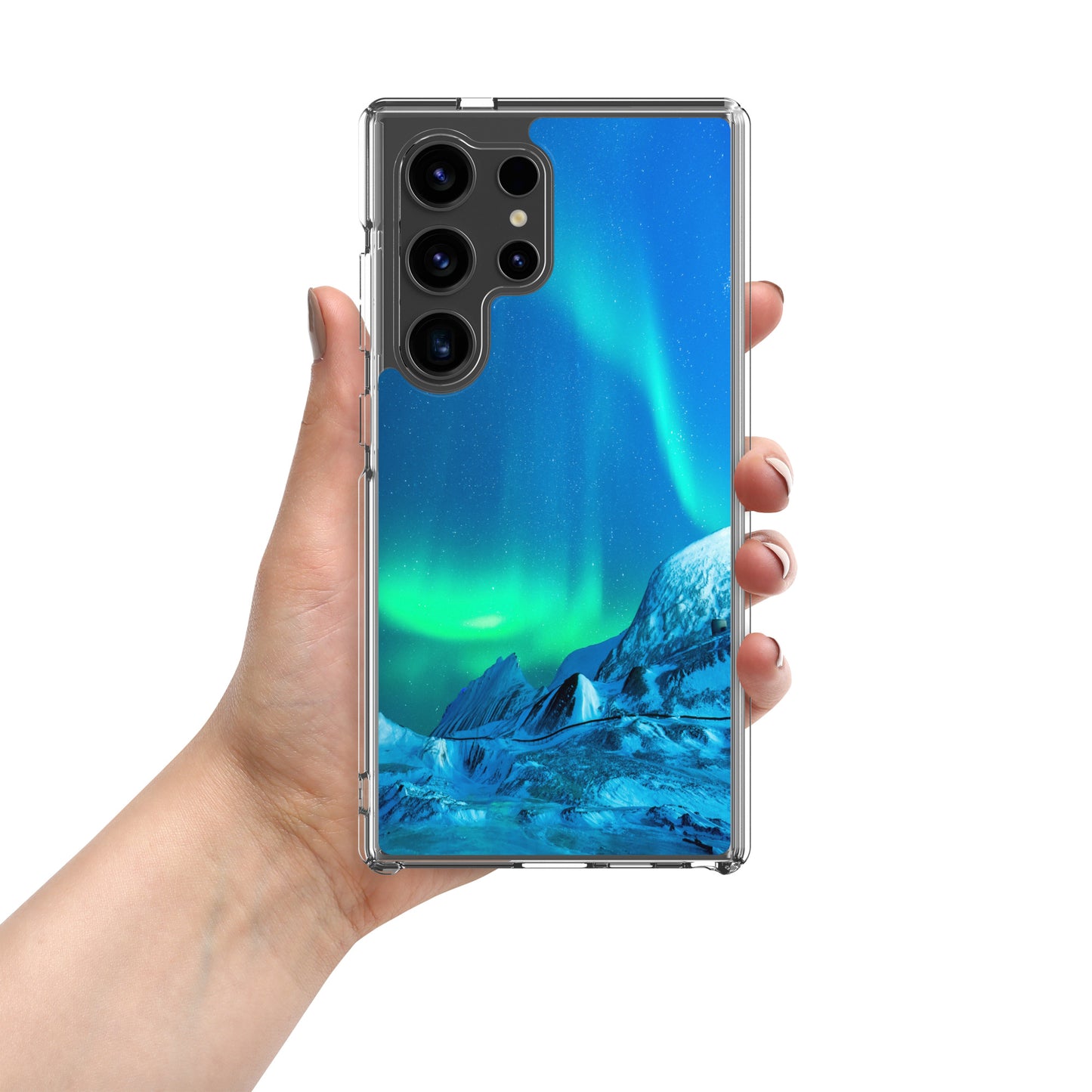 Unique Aurora Borealis Samsung Cover Case - Northern Light Phone Cover Case - Clear Case for Samsung Galaxy - Perfect Aurora Lovers Gift 3