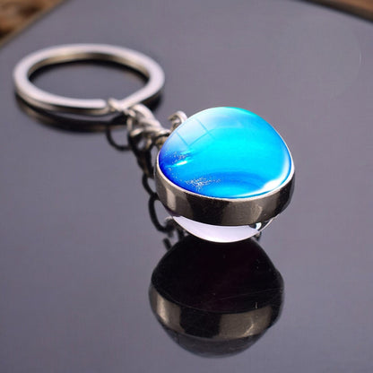 Solar System Galaxy Nebula Star Keyring - Universe Cosmos Jewelry - Double Side Glass Ball Key Chain - Perfect Astronomy Lovers Gift 4