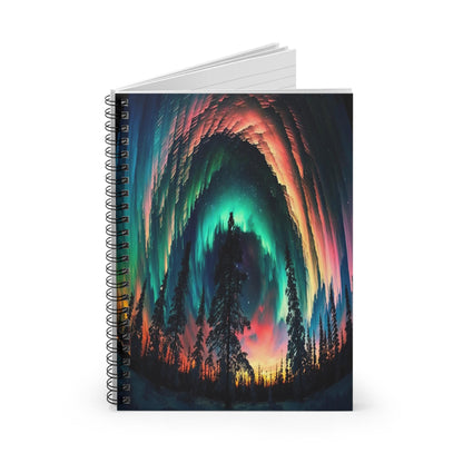 Unique Aurora Borealis Spiral Notebook Ruled Line - Personalized Northern Light View - Stationary Accessories - Perfect Aurora Lovers Gift 37