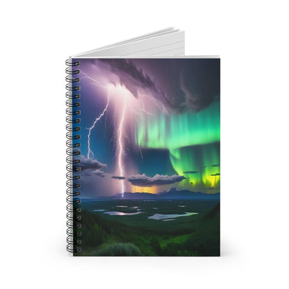 Unique Aurora Borealis Spiral Notebook Ruled Line - Personalized Northern Light View - Stationary Accessories - Perfect Aurora Lovers Gift 25