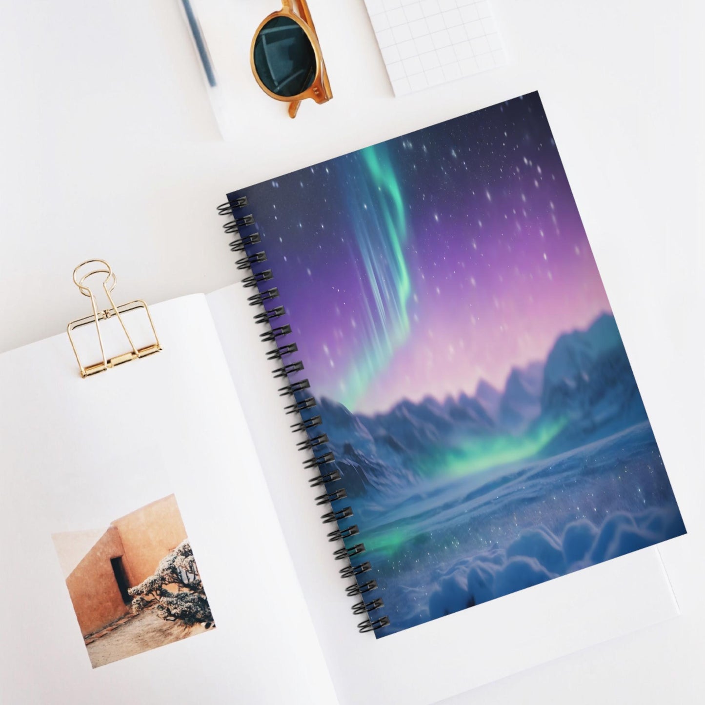 Unique Aurora Borealis Spiral Notebook Ruled Line - Personalized Northern Light View - Stationary Accessories - Perfect Aurora Lovers Gift 32