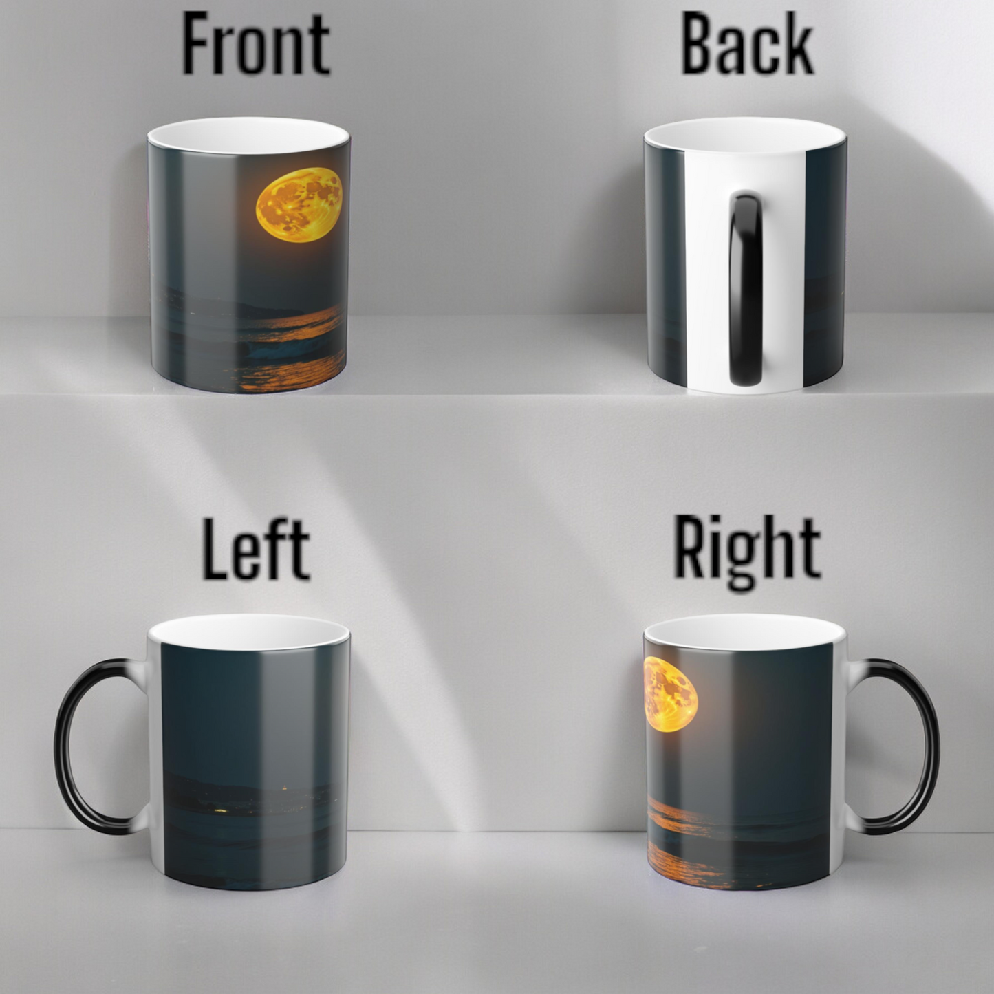 Color Morphing Moon Mug, Heat-Activated Drinkware for Nature Lovers, Cozy Moments, Gift for Her, Home Decor, Birthday, Relaxation, Beach Vibes