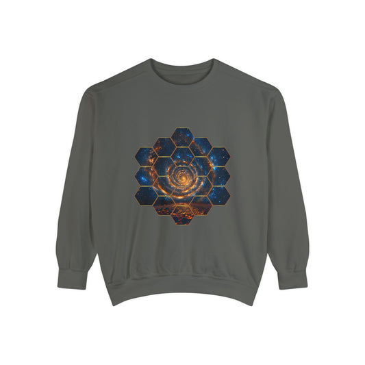 JWST Unisex Garment-Dyed Sweatshirt - Space Horsehead Nebula Galaxy Universe - Autumn Fall T-shirt - Astronomy Gift