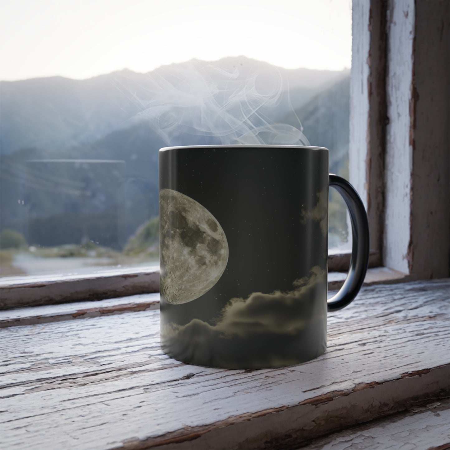 Color Morphing Moon Mug, Celestial Coffee Cup, Cosmic Tea Cup, Astronomy Mug, Magic Coffee Cup, Night Sky Lover Gift, Birthday & Holiday Present