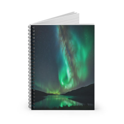 Unique Aurora Borealis Spiral Notebook Ruled Line - Personalized Northern Light View - Stationary Accessories - Perfect Aurora Lovers Gift 34