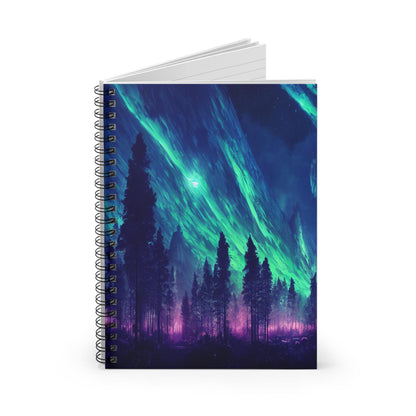 Unique Aurora Borealis Spiral Notebook Ruled Line - Personalized Northern Light View - Stationary Accessories - Perfect Aurora Lovers Gift 42