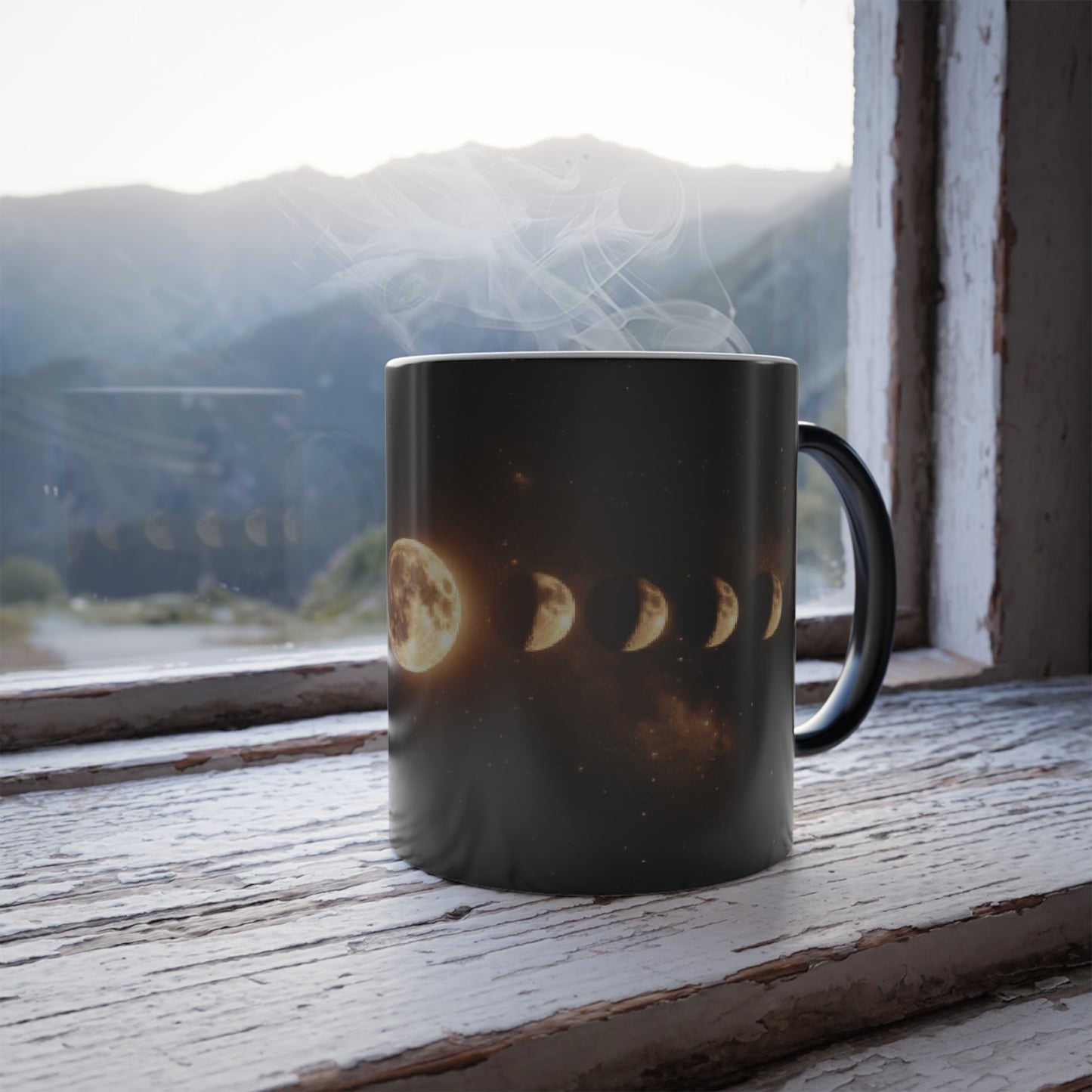 Lunar Phases Color Morphing Mug | Cozy Nighttime Vibe, Gift for Astronomers, Home Decor, Unique Coffee Tea Cup, Ideal for Birthdays