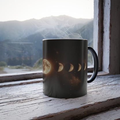 Lunar Phases Color Morphing Mug | Cozy Nighttime Vibe, Gift for Astronomers, Home Decor, Unique Coffee Tea Cup, Ideal for Birthdays