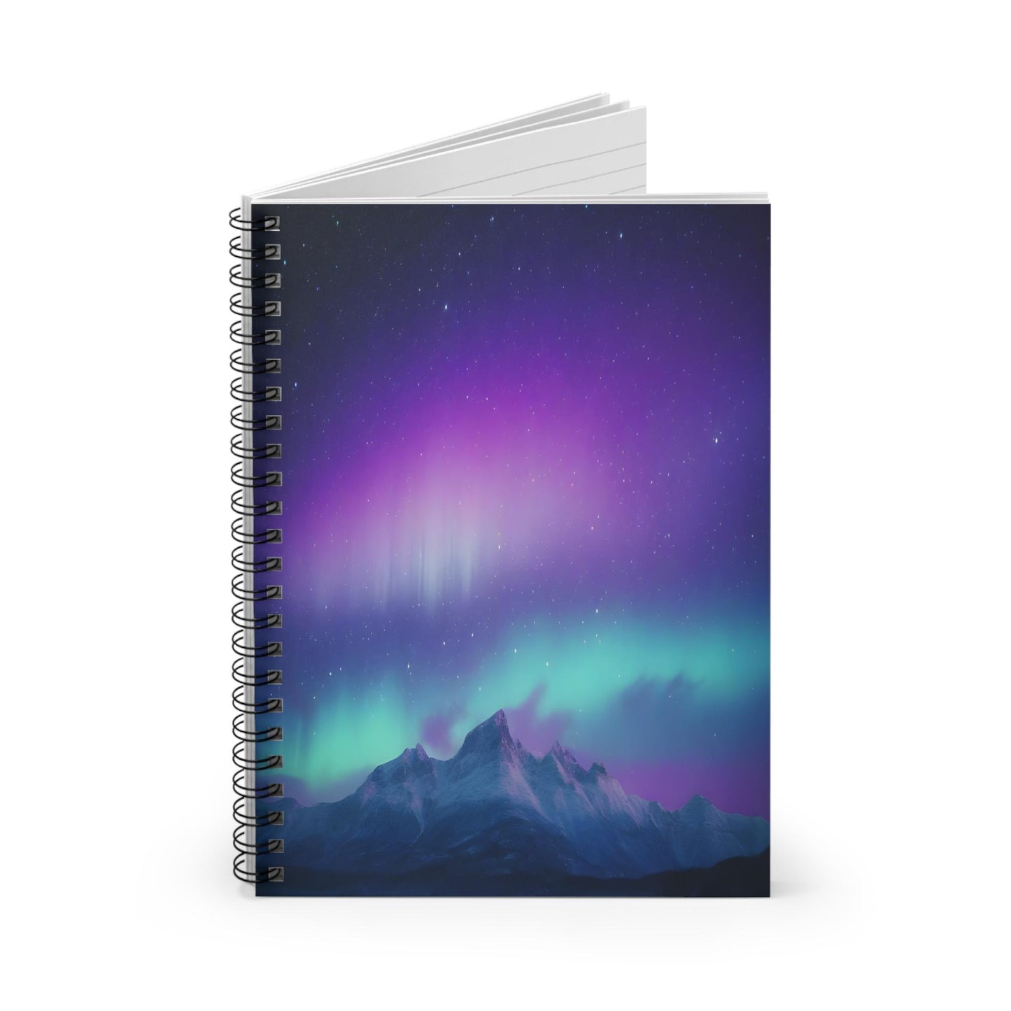Unique Aurora Borealis Spiral Notebook Ruled Line - Personalized Northern Light View - Stationary Accessories - Perfect Aurora Lovers Gift 30