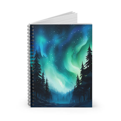 Unique Aurora Borealis Spiral Notebook Ruled Line - Personalized Northern Light View - Stationary Accessories - Perfect Aurora Lovers Gift 27
