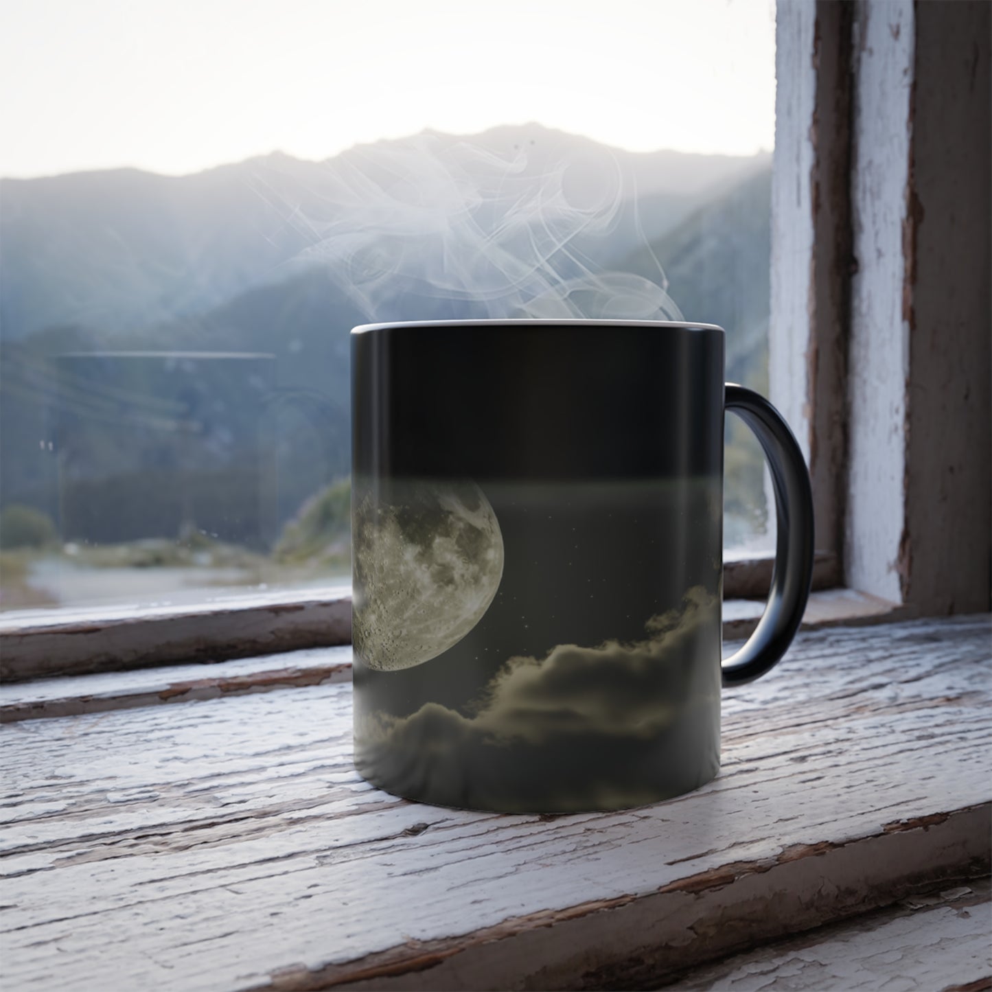 Color Morphing Moon Mug, Celestial Coffee Cup, Cosmic Tea Cup, Astronomy Mug, Magic Coffee Cup, Night Sky Lover Gift, Birthday & Holiday Present