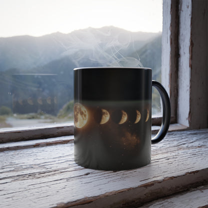 Lunar Phases Color Morphing Mug | Cozy Nighttime Vibe, Gift for Astronomers, Home Decor, Unique Coffee Tea Cup, Ideal for Birthdays