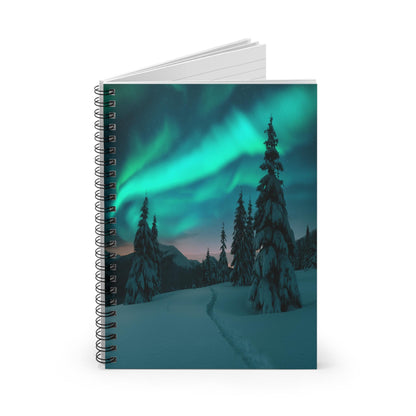 Unique Aurora Borealis Spiral Notebook Ruled Line - Personalized Northern Light View - Stationary Accessories - Perfect Aurora Lovers Gift 23