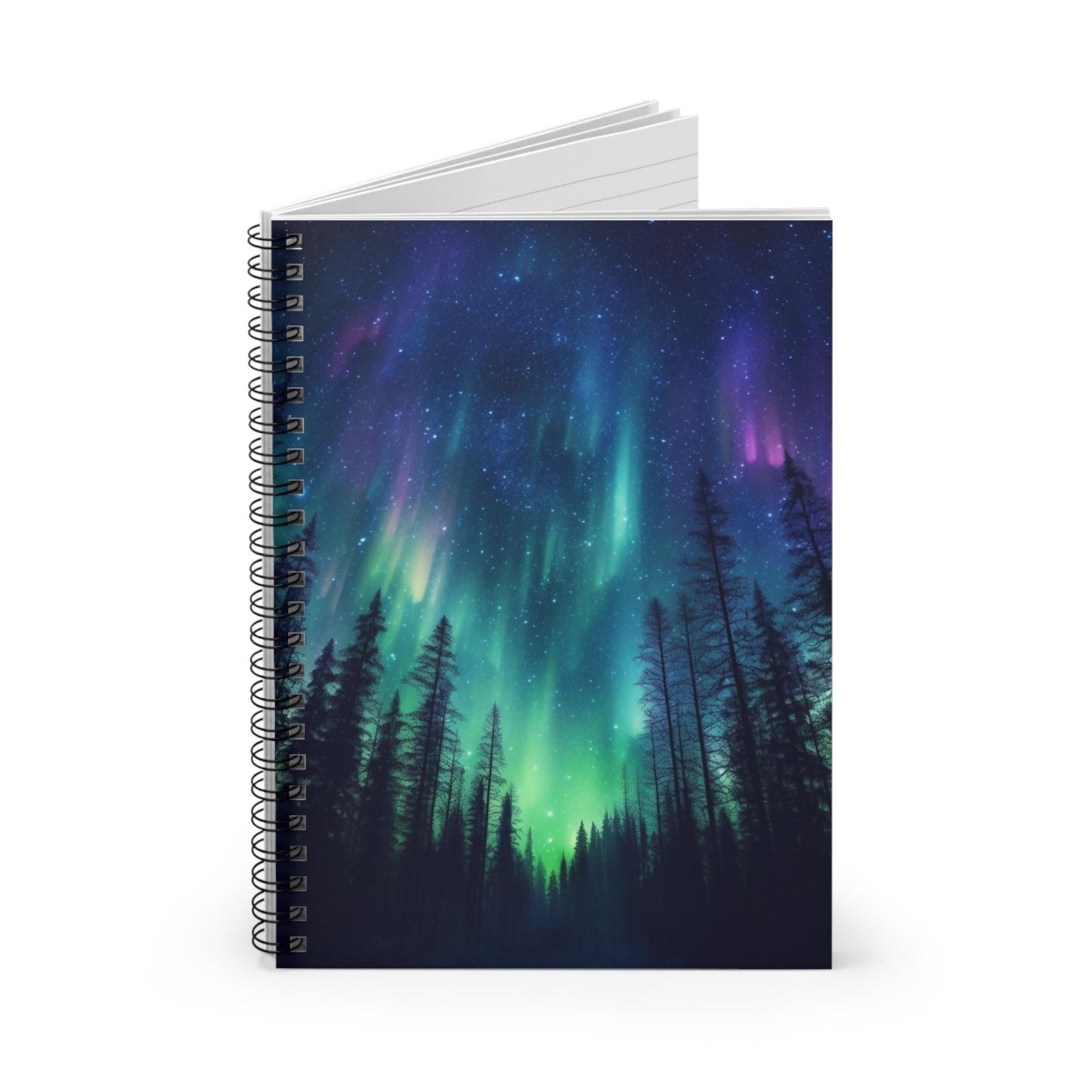 Unique Aurora Borealis Spiral Notebook Ruled Line - Personalized Northern Light View - Stationary Accessories - Perfect Aurora Lovers Gift 36