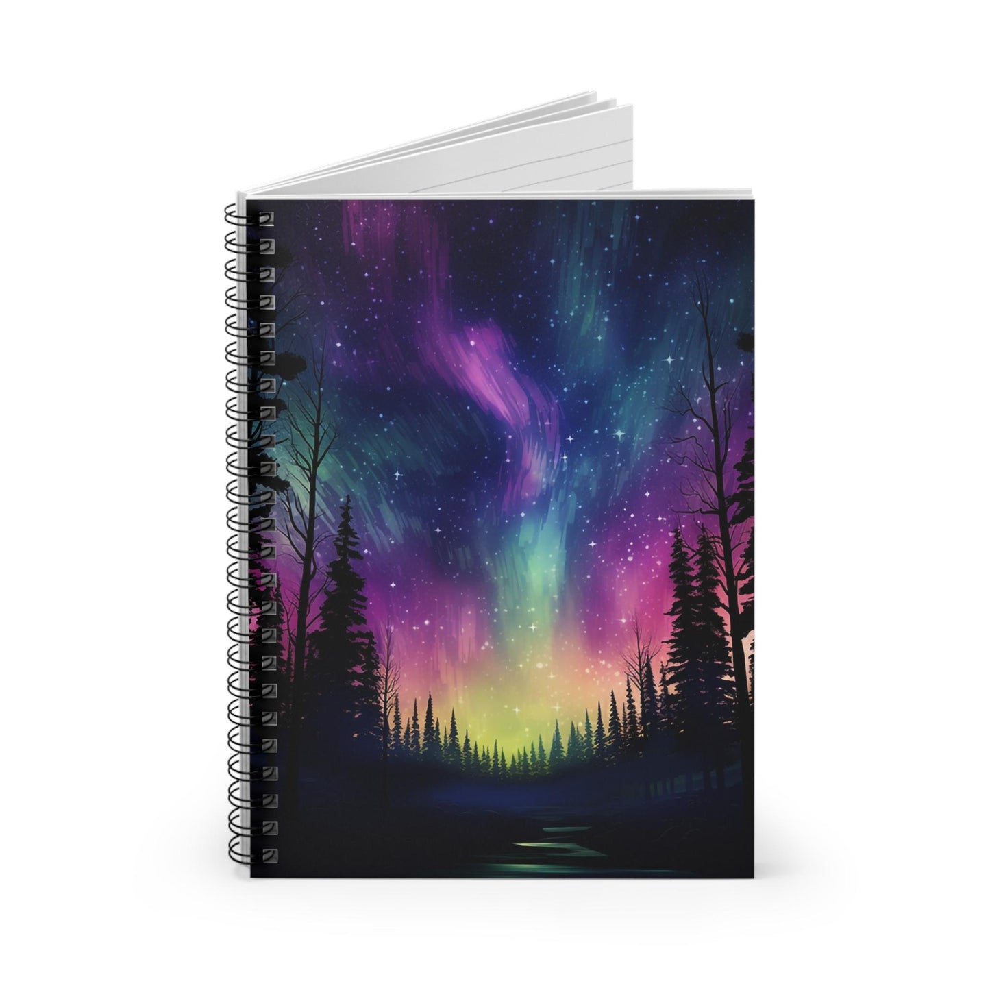 Unique Aurora Borealis Spiral Notebook Ruled Line - Personalized Northern Light View - Stationary Accessories - Perfect Aurora Lovers Gift 27