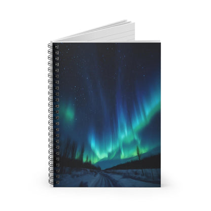 Unique Aurora Borealis Spiral Notebook Ruled Line - Personalized Northern Light View - Stationary Accessories - Perfect Aurora Lovers Gift 33