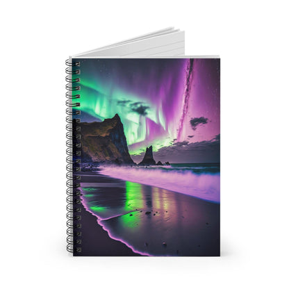 Unique Aurora Borealis Spiral Notebook Ruled Line - Personalized Northern Light View - Stationary Accessories - Perfect Aurora Lovers Gift 40