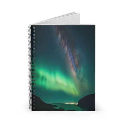 Unique Aurora Borealis Spiral Notebook Ruled Line - Personalized Northern Light View - Stationary Accessories - Perfect Aurora Lovers Gift 34