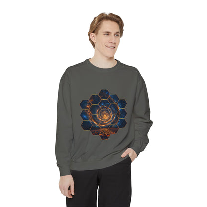 JWST Unisex Garment-Dyed Sweatshirt - Space Horsehead Nebula Galaxy Universe - Autumn Fall T-shirt - Astronomy Gift