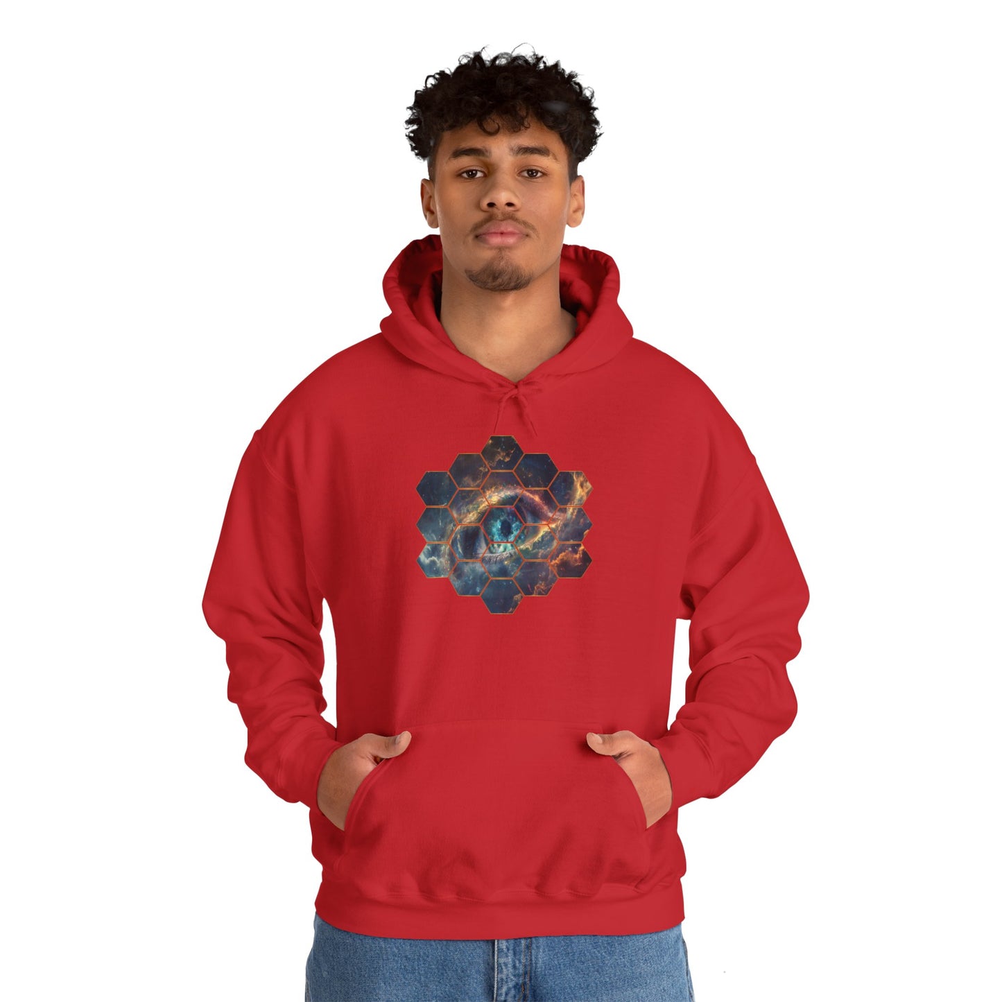 JWST Unisex Heavy Blend™ Hooded Sweatshirt - Space Horsehead Nebula Galaxy Universe - Autumn Fall T-shirt - Astronomy Gift