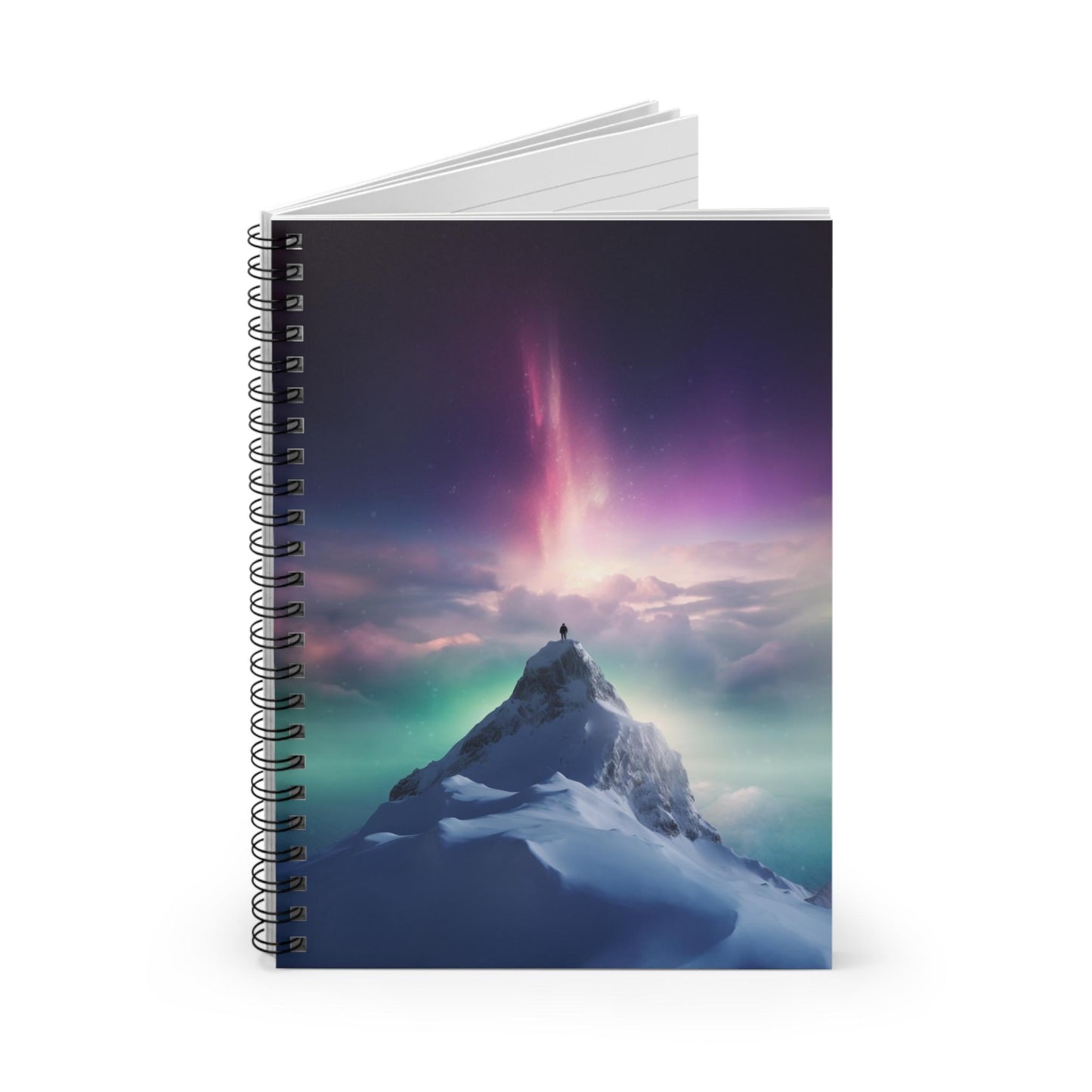 Unique Aurora Borealis Spiral Notebook Ruled Line - Personalized Northern Light View - Stationary Accessories - Perfect Aurora Lovers Gift 45