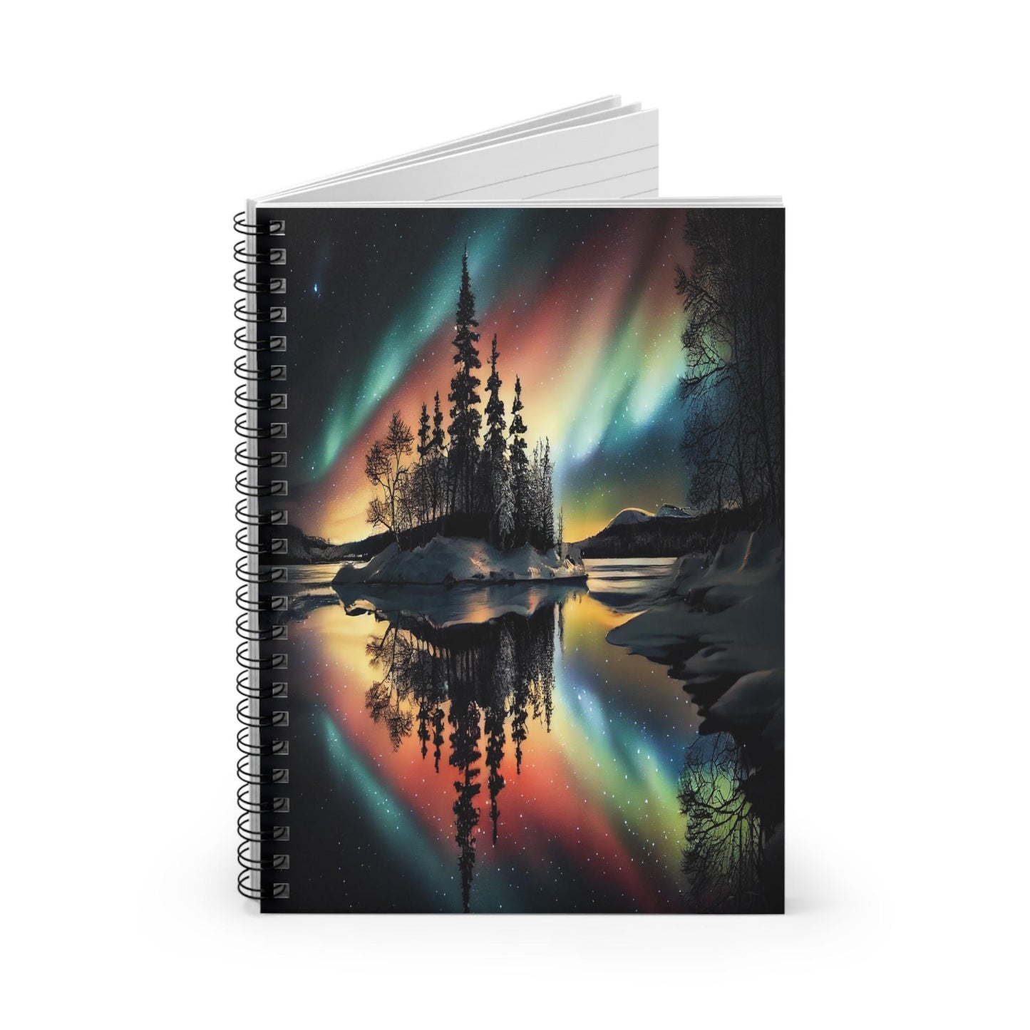 Unique Aurora Borealis Spiral Notebook Ruled Line - Personalized Northern Light View - Stationary Accessories - Perfect Aurora Lovers Gift 39