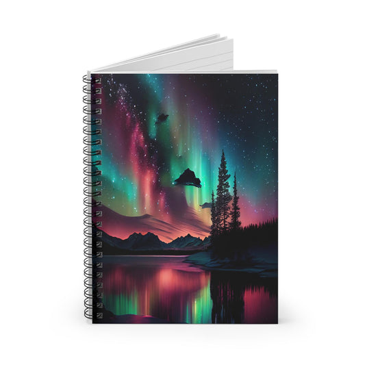 Unique Aurora Borealis Spiral Notebook Ruled Line - Personalized Northern Light View - Stationary Accessories - Perfect Aurora Lovers Gift 38