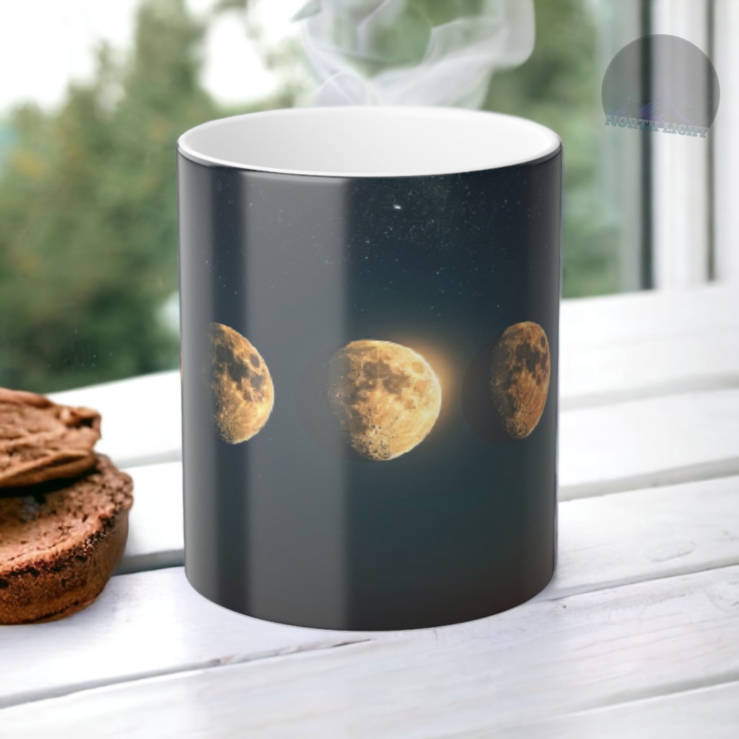 Lunar Phases Color Morphing Mug | Cozy Nighttime Vibe, Gift for Astronomers, Home Decor, Unique Coffee Tea Cup, Ideal for Birthdays