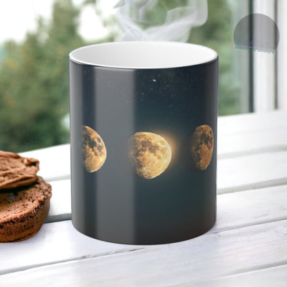 Lunar Phases Color Morphing Mug | Cozy Nighttime Vibe, Gift for Astronomers, Home Decor, Unique Coffee Tea Cup, Ideal for Birthdays