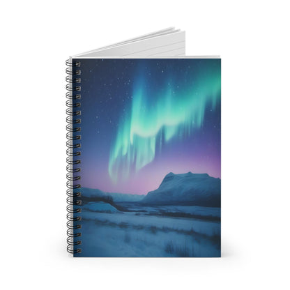 Unique Aurora Borealis Spiral Notebook Ruled Line - Personalized Northern Light View - Stationary Accessories - Perfect Aurora Lovers Gift 32