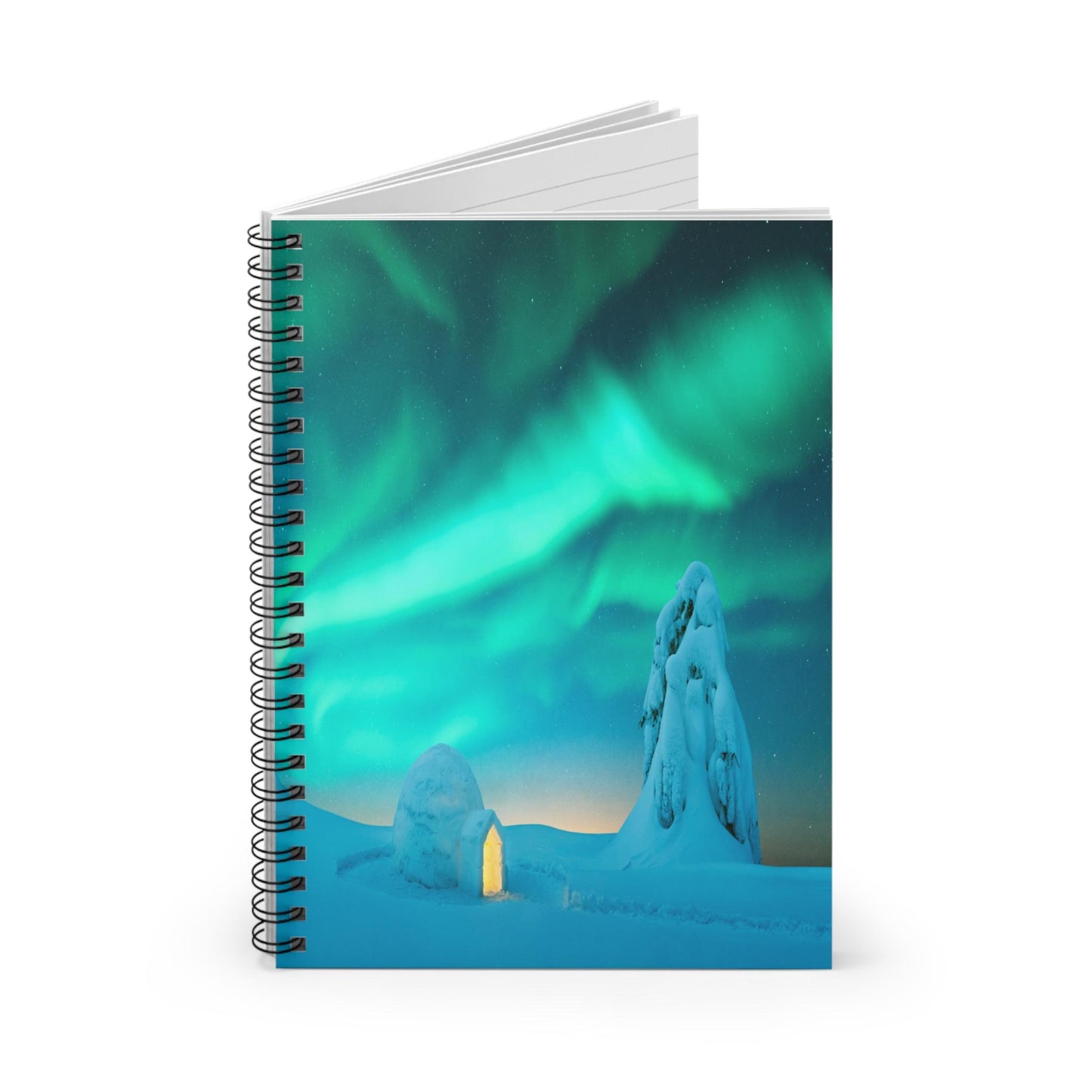 Unique Aurora Borealis Spiral Notebook Ruled Line - Personalized Northern Light View - Stationary Accessories - Perfect Aurora Lovers Gift 23